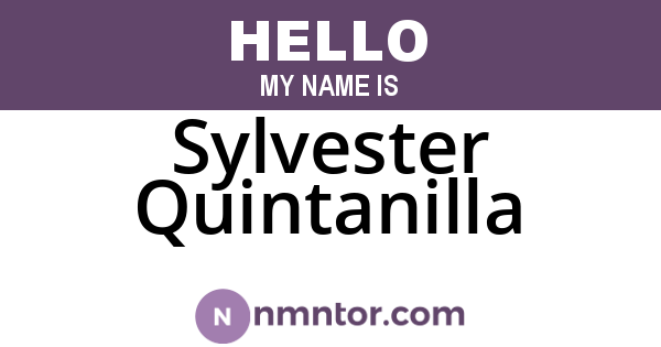 Sylvester Quintanilla