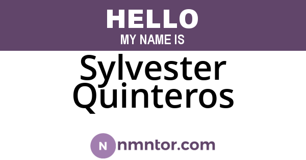 Sylvester Quinteros