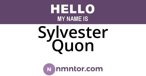 Sylvester Quon