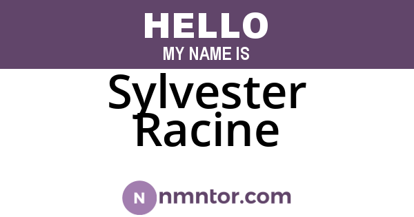 Sylvester Racine