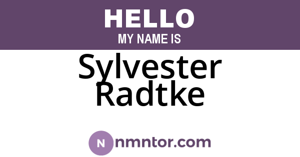 Sylvester Radtke