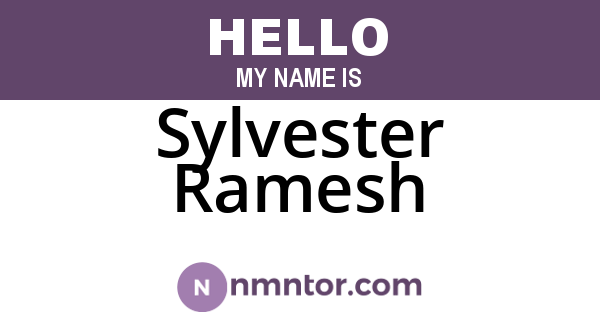 Sylvester Ramesh