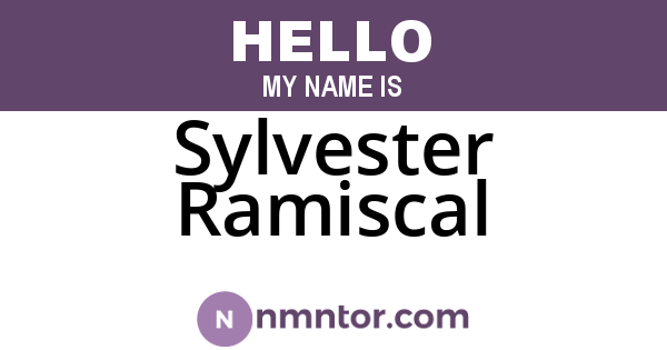 Sylvester Ramiscal