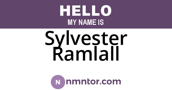 Sylvester Ramlall