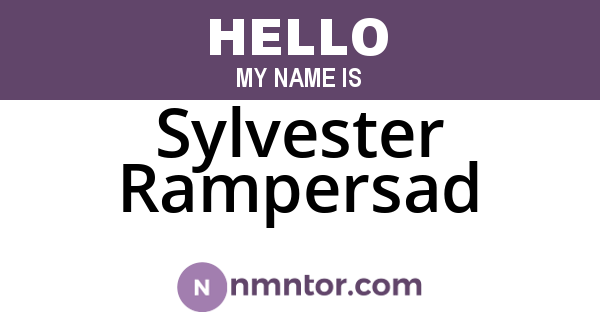 Sylvester Rampersad