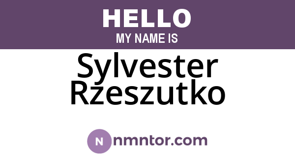 Sylvester Rzeszutko