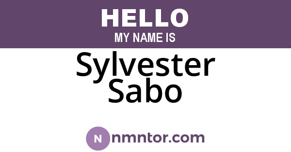 Sylvester Sabo