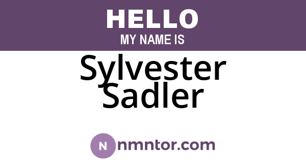 Sylvester Sadler