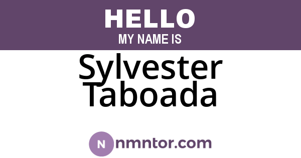 Sylvester Taboada