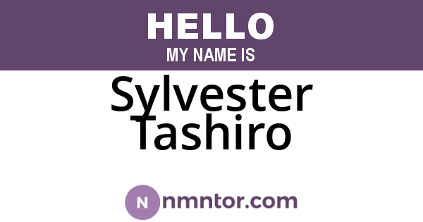 Sylvester Tashiro