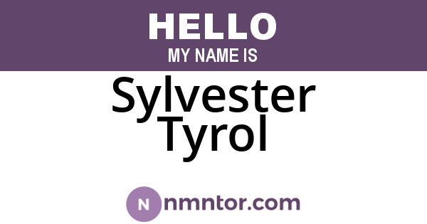 Sylvester Tyrol