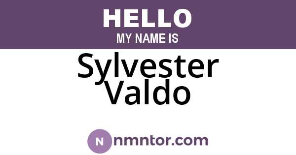 Sylvester Valdo