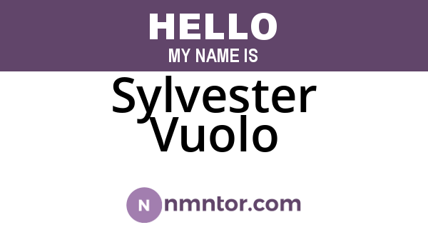 Sylvester Vuolo