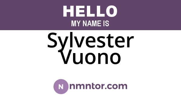 Sylvester Vuono