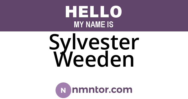 Sylvester Weeden