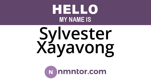 Sylvester Xayavong