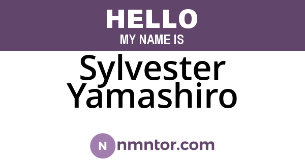 Sylvester Yamashiro