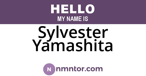 Sylvester Yamashita
