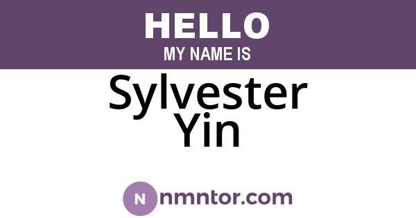 Sylvester Yin