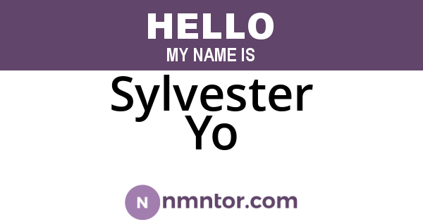 Sylvester Yo