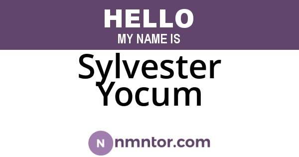 Sylvester Yocum