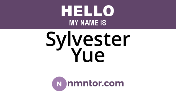 Sylvester Yue