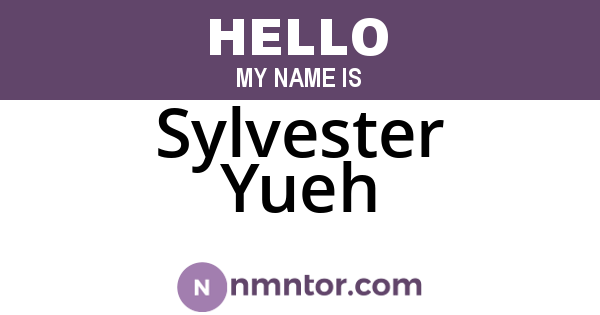 Sylvester Yueh