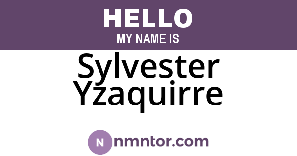 Sylvester Yzaquirre