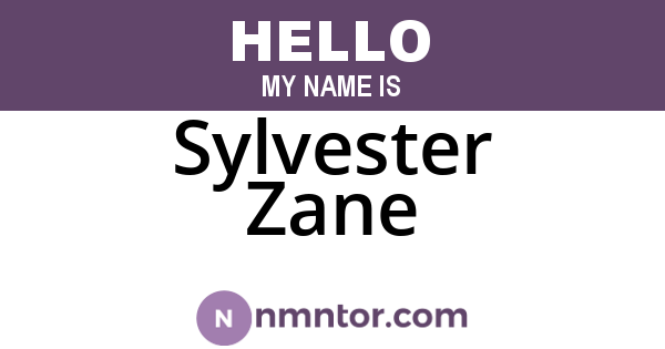 Sylvester Zane
