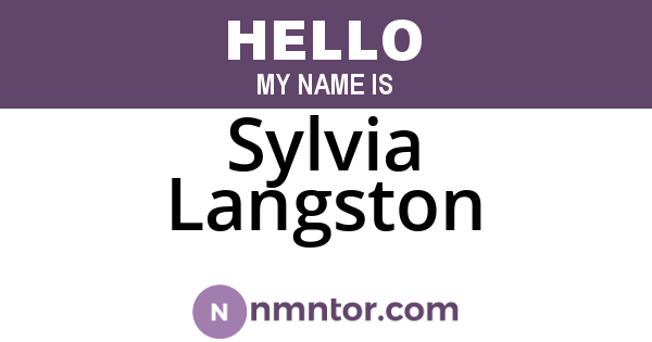 Sylvia Langston