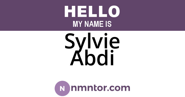 Sylvie Abdi
