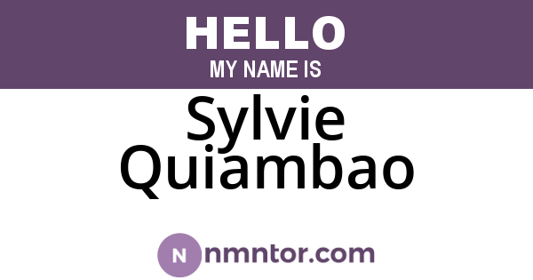 Sylvie Quiambao
