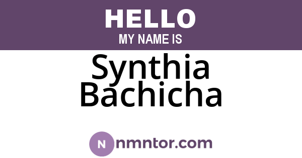 Synthia Bachicha