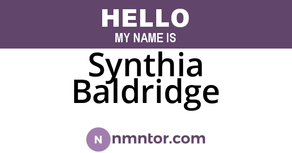 Synthia Baldridge
