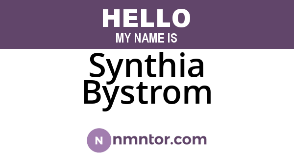 Synthia Bystrom