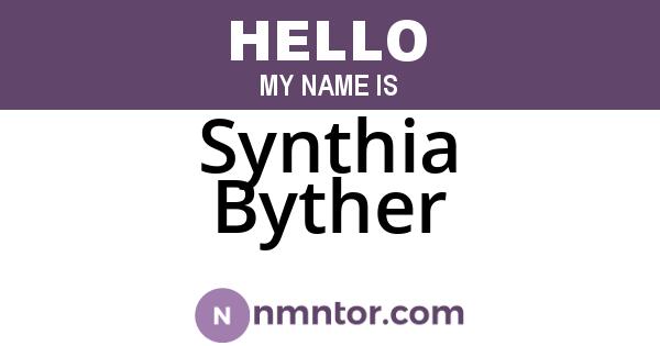 Synthia Byther