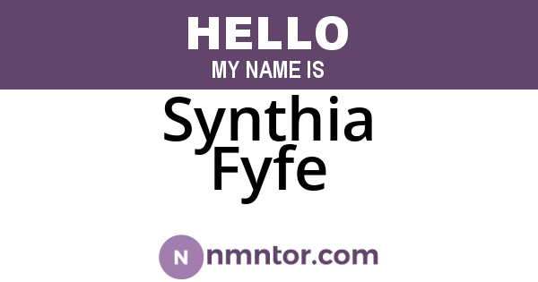 Synthia Fyfe
