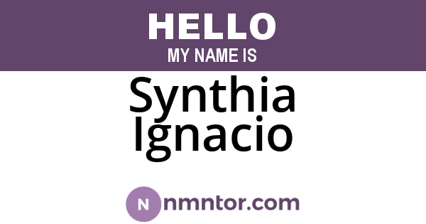Synthia Ignacio