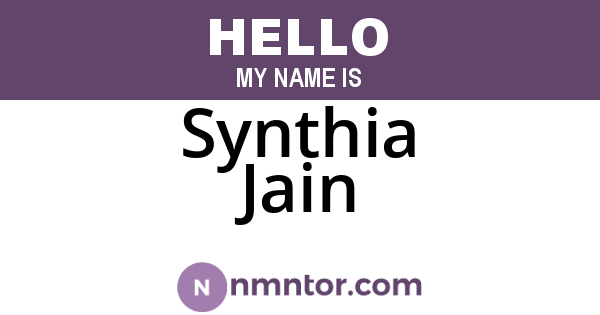Synthia Jain