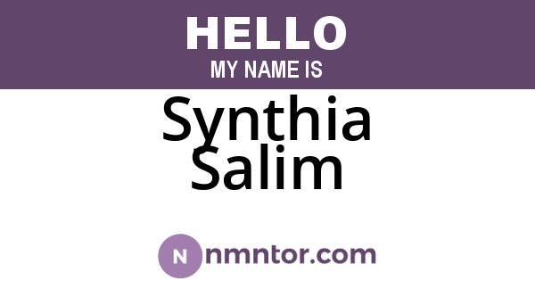 Synthia Salim