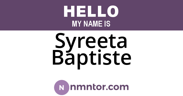 Syreeta Baptiste