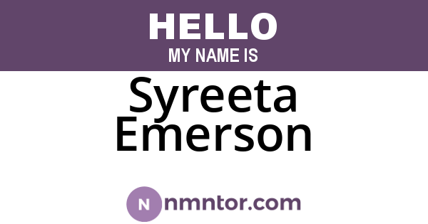 Syreeta Emerson