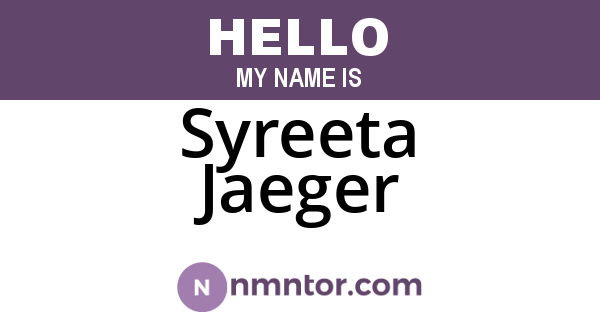 Syreeta Jaeger