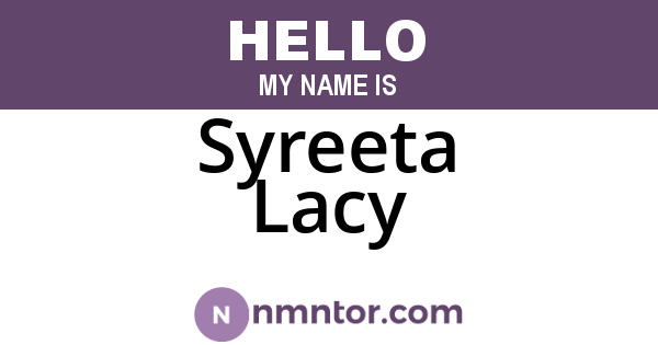 Syreeta Lacy