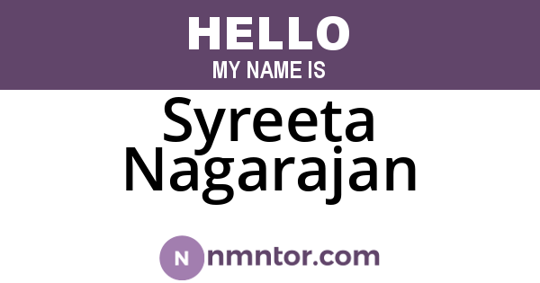Syreeta Nagarajan