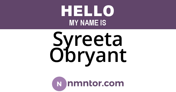 Syreeta Obryant