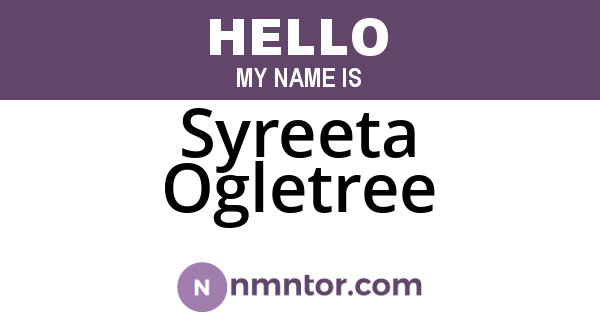 Syreeta Ogletree
