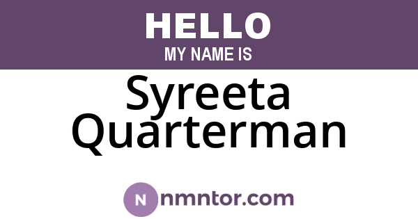 Syreeta Quarterman