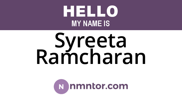 Syreeta Ramcharan