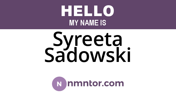 Syreeta Sadowski